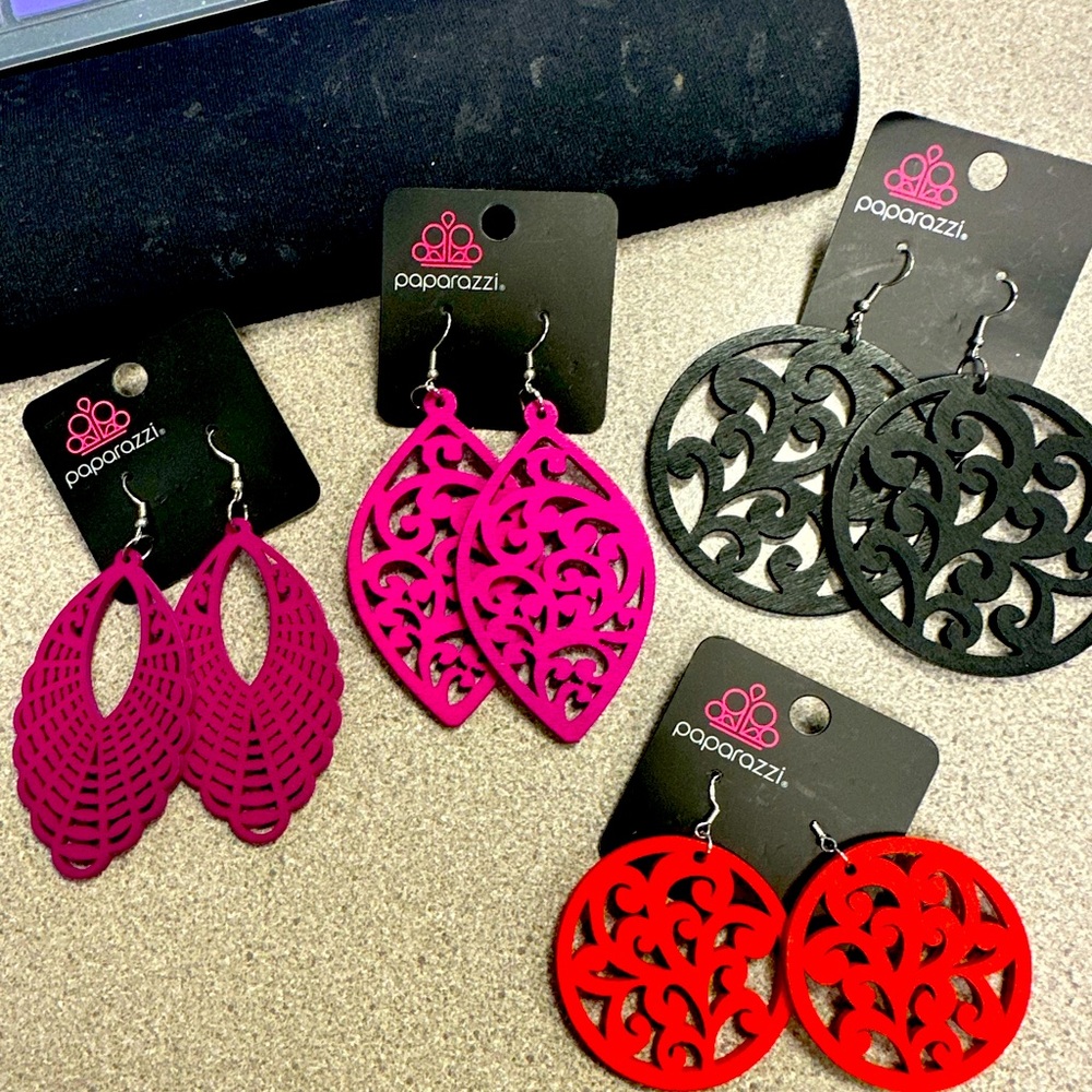 Paparazzi Wooden Earrings